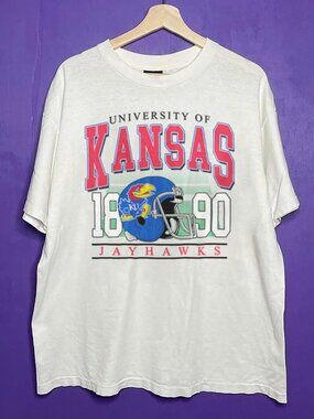 90s Vintage Kansas Jayhawks Football Shirt, Retro University of Kansas Shirt Tee